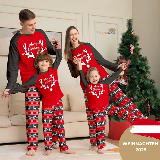 Renntier Merry Christmas Pyjamas Set